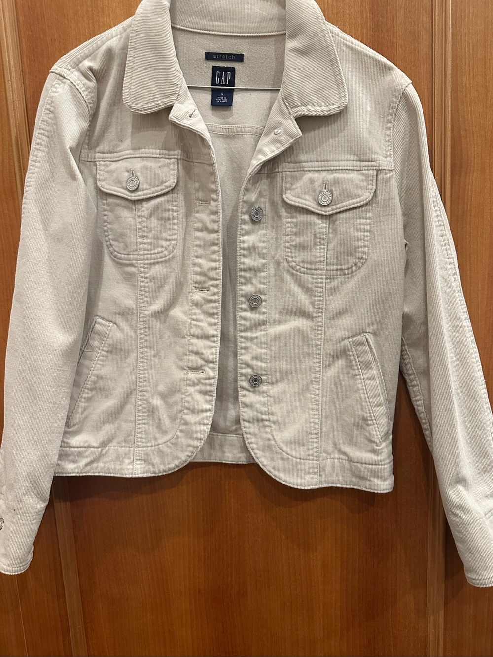 GAP Cream Corduroy Jean Jacket
